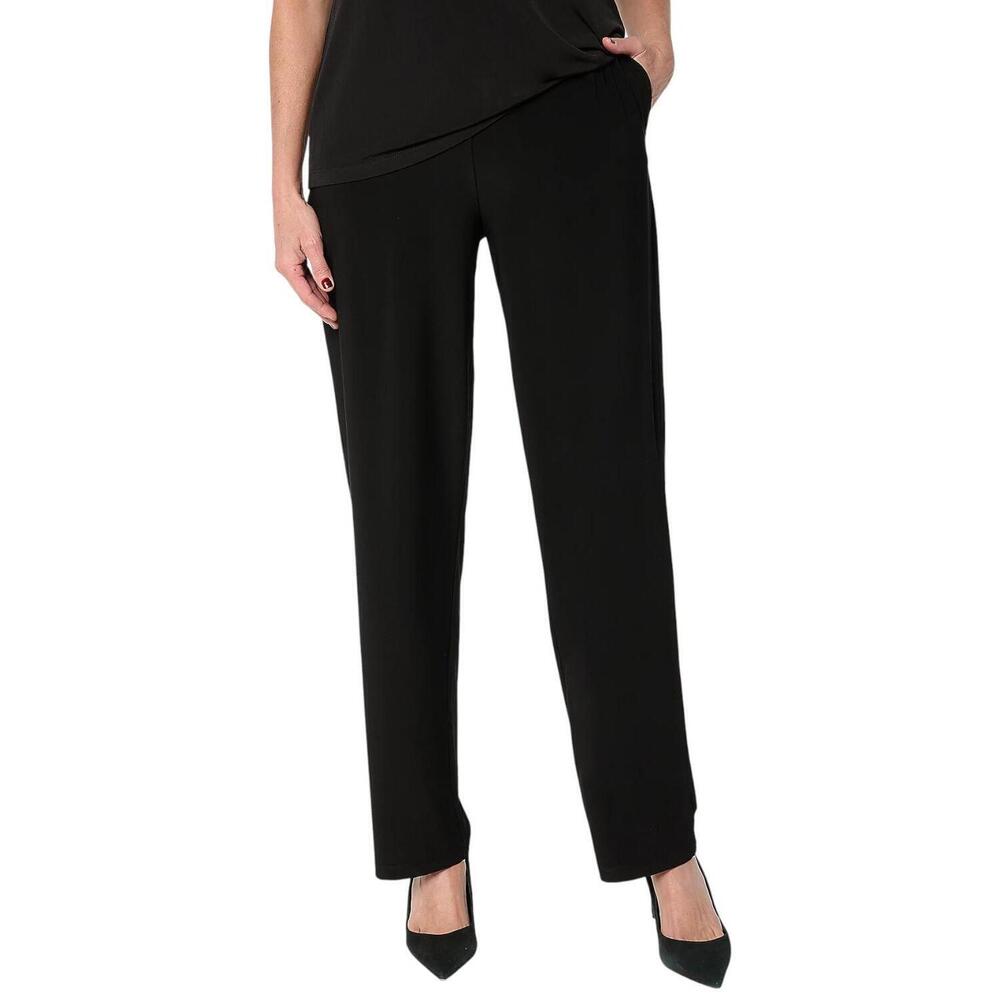 Susan Graver Women's  LK Luxe Pull-On Pants with Pockets Black - Tall